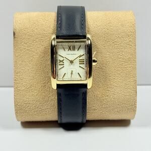 Tory Burch Eleanor TBW1076 Cream Dial Black Leather Strap Women’s Watch